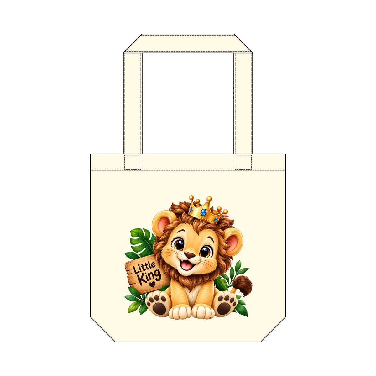 Little King Lion tote bag, product photo 2
