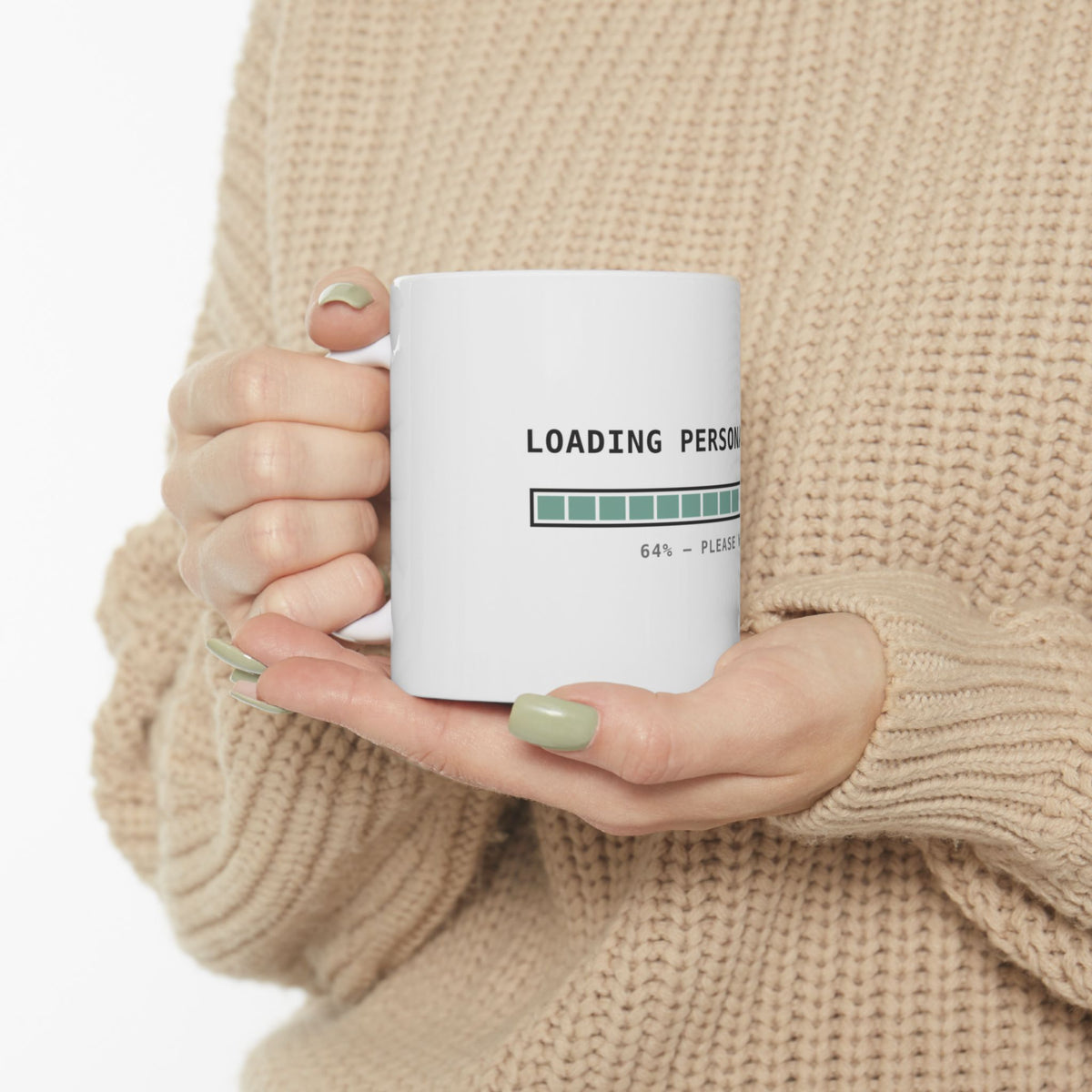Loading Personality mug with funny progress-bar design, product photo 2