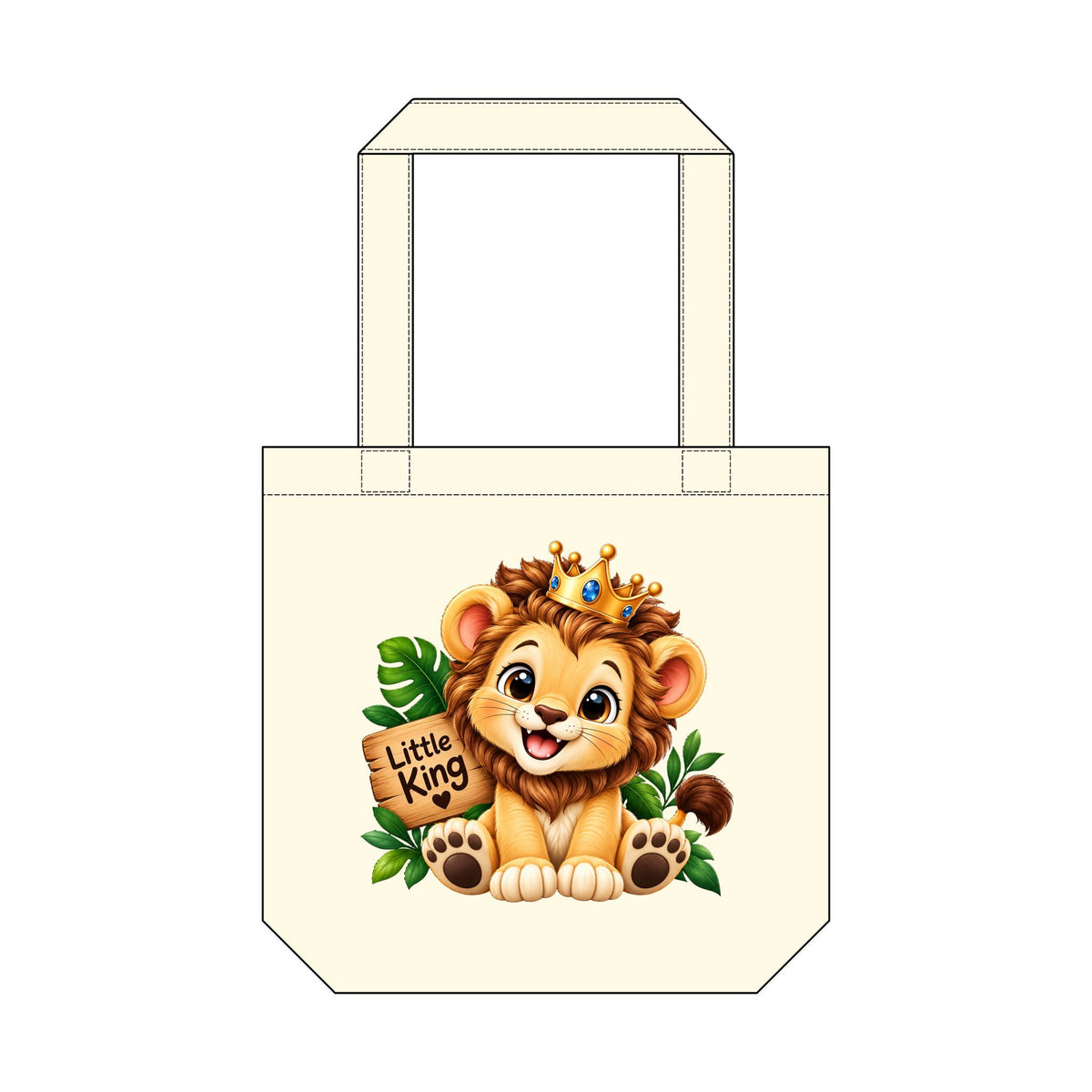 Little King Lion tote bag, product photo 5