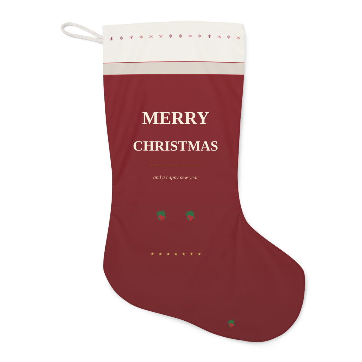 Merry Christmas Santa Stocking – Red Holiday Hanging Stocking