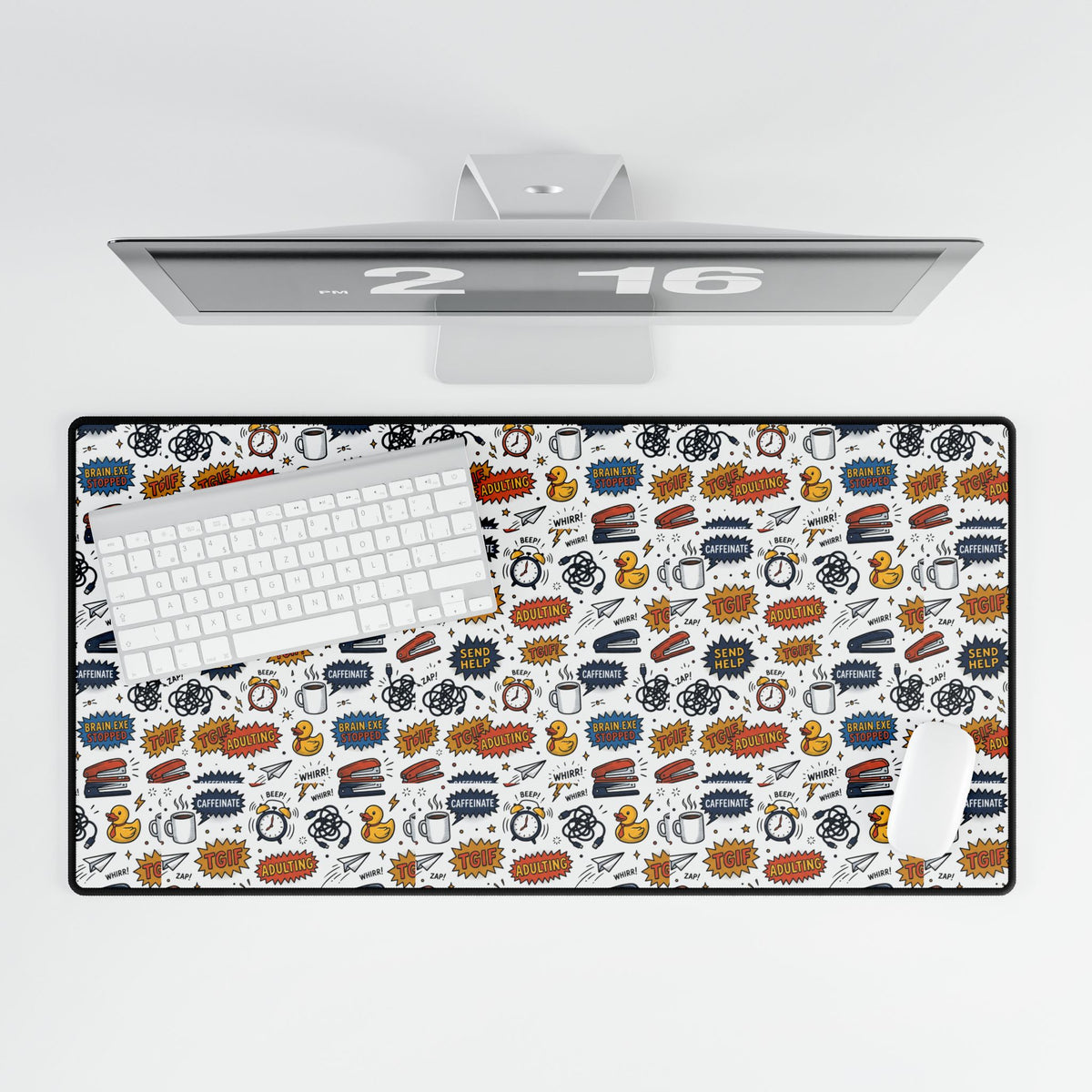 Office Humor Comic Pattern desk mat, product photo 4