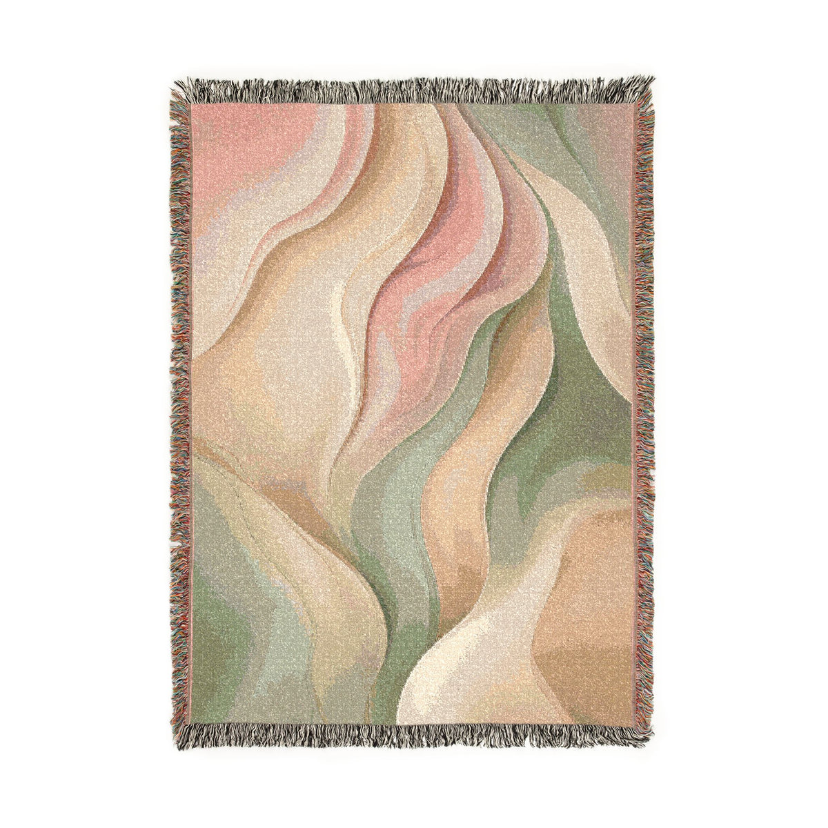 Abstract Woven Blanket – Modern Swirl Pattern Throw