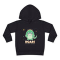 Toddler Hoodie - Cute Green Dinosaur ROAR! Pullover for Babies & Toddlers, Black, product photo
