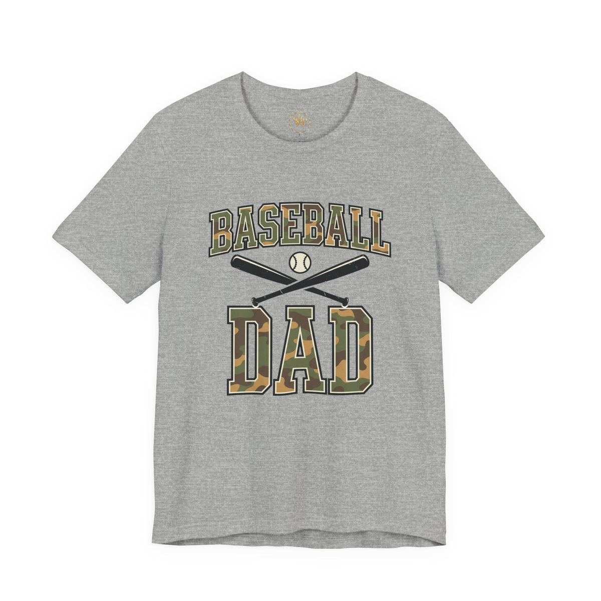 Baseball Dad Camo Lettering Tee | Camo Sports Dad Shirt