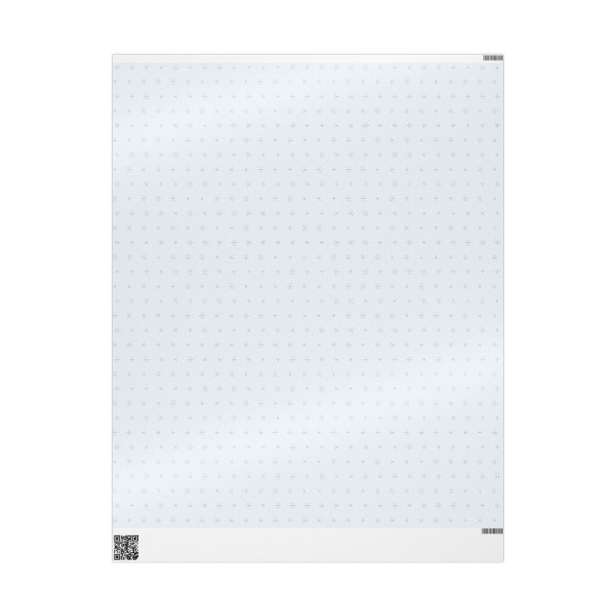 Snowflake Wrapping Paper Roll — Minimal Blue Holiday Gift Wrap