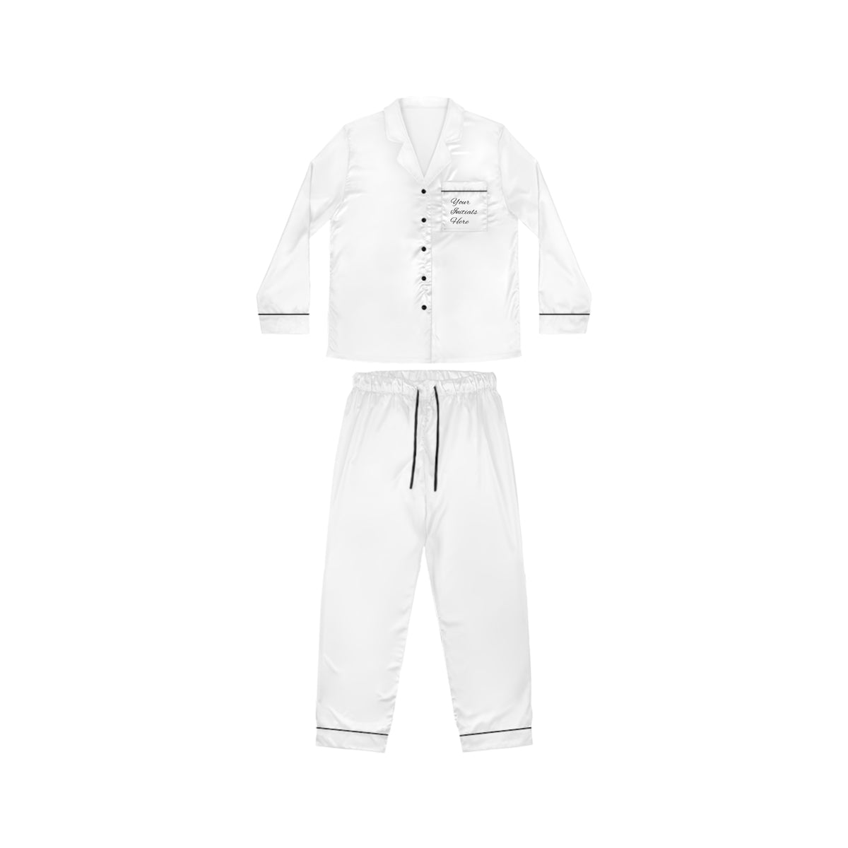 Women's Satin Pajama Set — Luxe Silk-Feel Sleepwear (Personalizable AOP)
