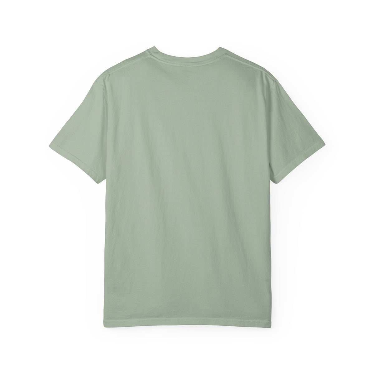 OFF DUTY Graphic T-Shirt, bay, shown from the back to highlight the plain crewneck fabric color.