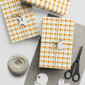 Autumn Gift Wrap Sheet — Harvest Pumpkin Polka Wrapping Paper