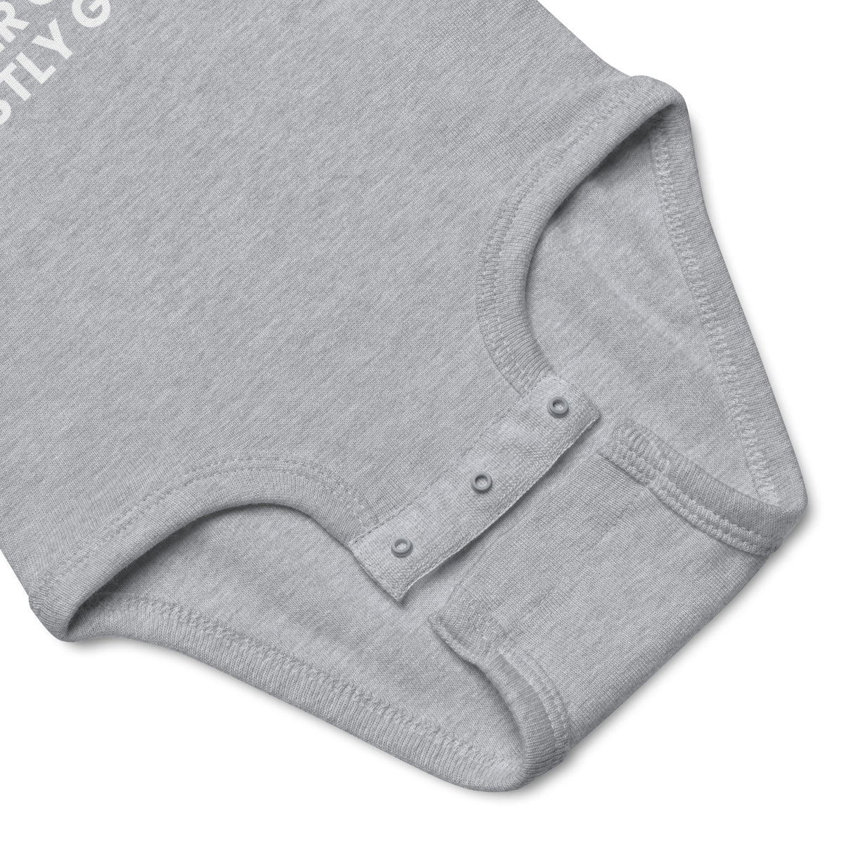 Super Cute, Mostly Good - Infant Bodysuit, Heather, product details view