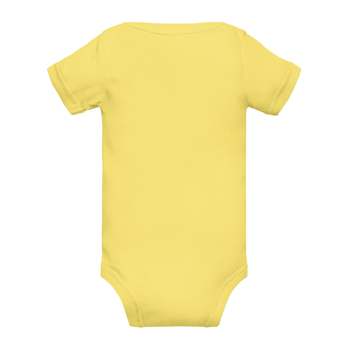 Wild and Free - Baby Short Sleeve One Piece, Yellow, back view