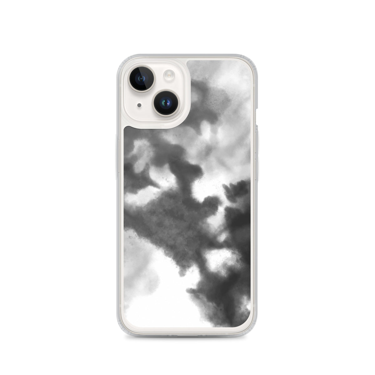 Black/Grey Gradient MagSafe® clear case for iPhone®, iPhone 14, front view