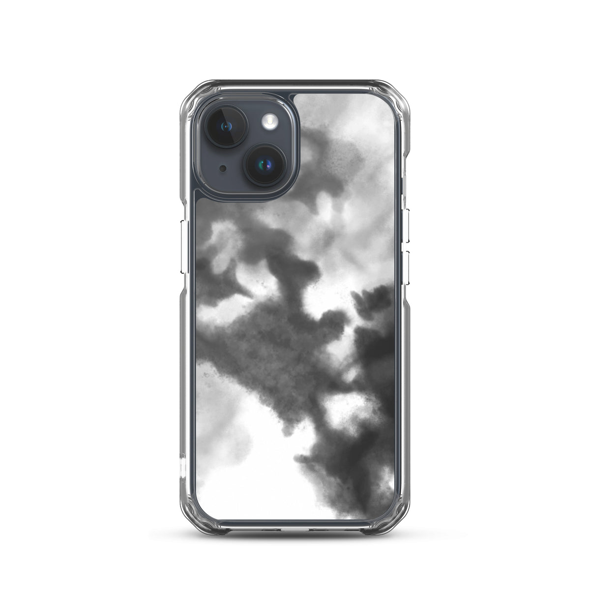 Black/Grey Gradient MagSafe® clear case for iPhone®, iPhone 15, front view