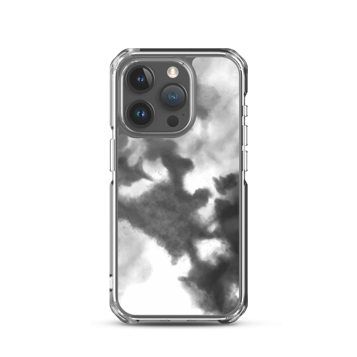 Black/Grey Gradient MagSafe® clear case for iPhone®, iPhone 15 Pro, front view