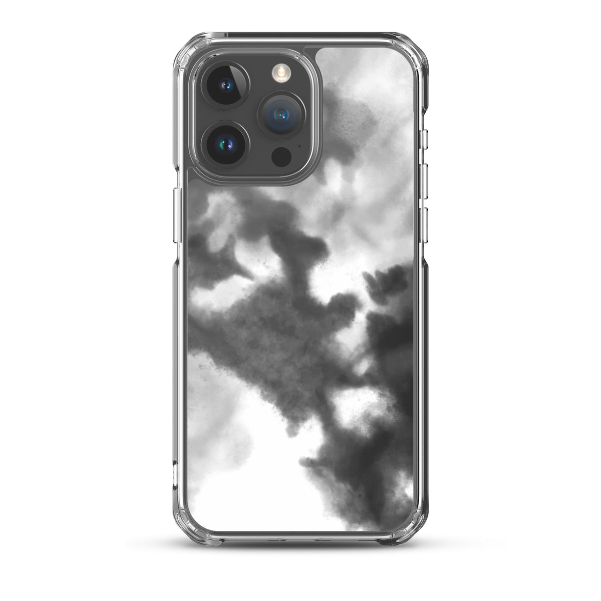Black/Grey Gradient MagSafe® clear case for iPhone®, iPhone 15 Pro Max, front view