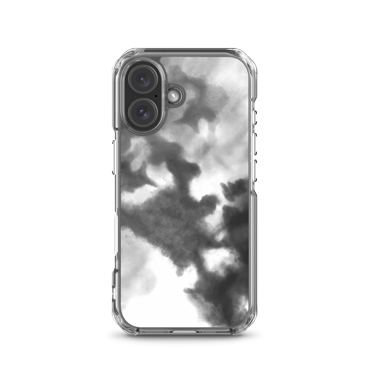 Black/Grey Gradient MagSafe® clear case for iPhone®, iPhone 16, front view