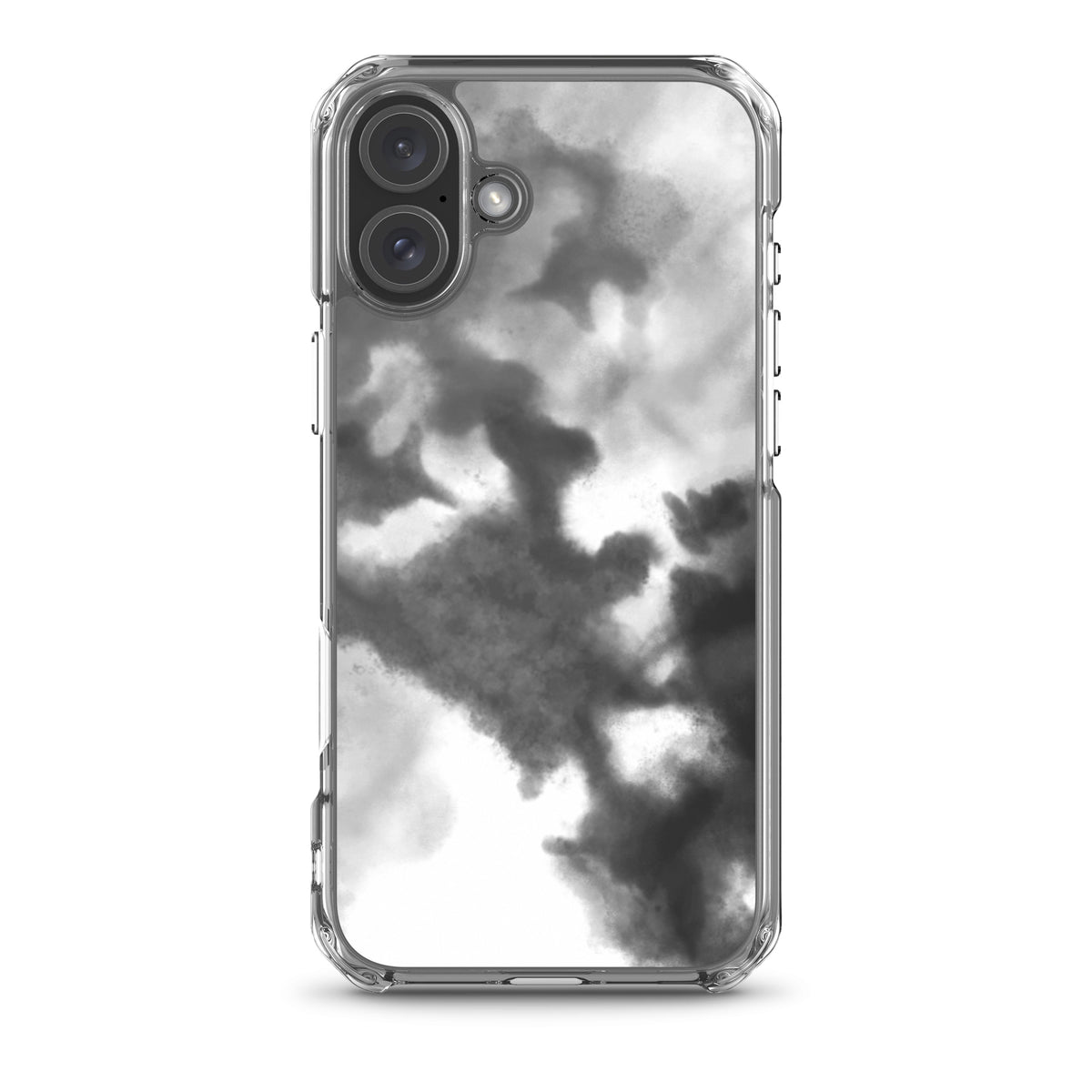 Black/Grey Gradient MagSafe® clear case for iPhone®, iPhone 16 Plus, front view