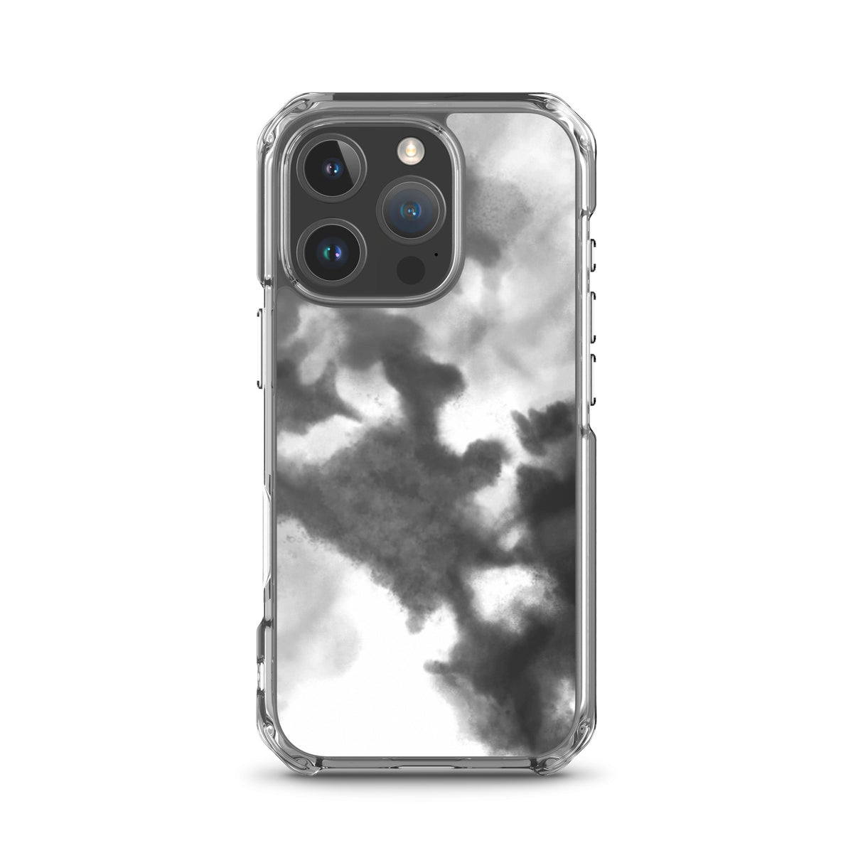 Black/Grey Gradient MagSafe® clear case for iPhone®, iPhone 16 Pro, front view