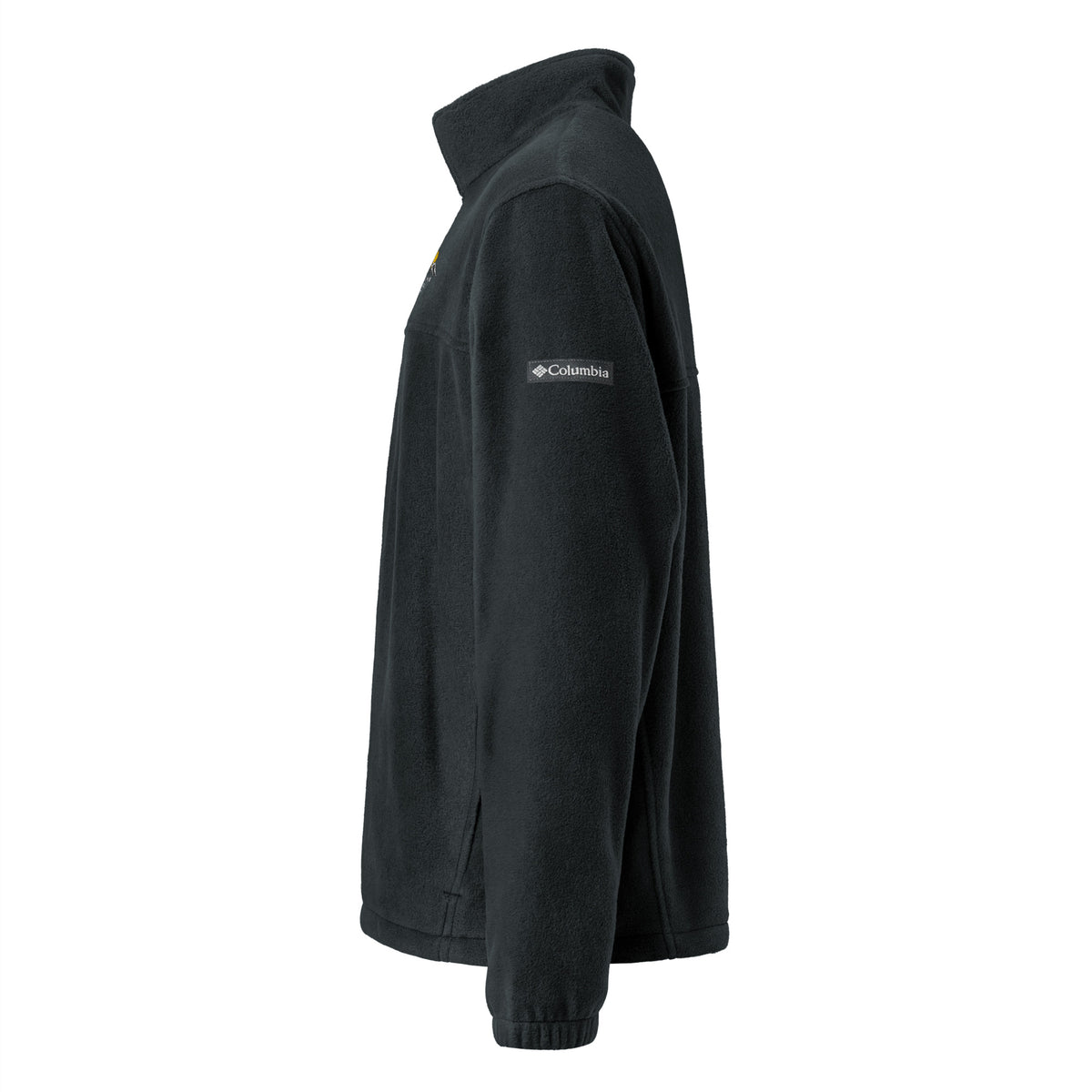 Explore More Columbia fleece jacket in black, left side view