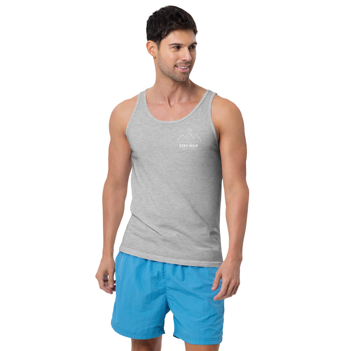 Stay Wild - Unisex Tank Top, Athletic Heather, front view