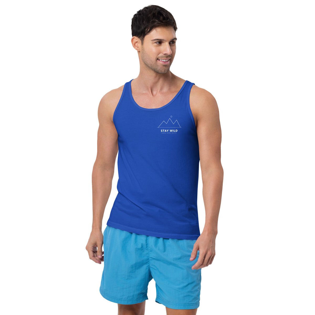 Stay Wild - Unisex Tank Top, True Royal, front view